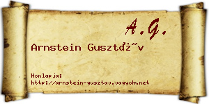 Arnstein Gusztáv névjegykártya