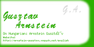 gusztav arnstein business card